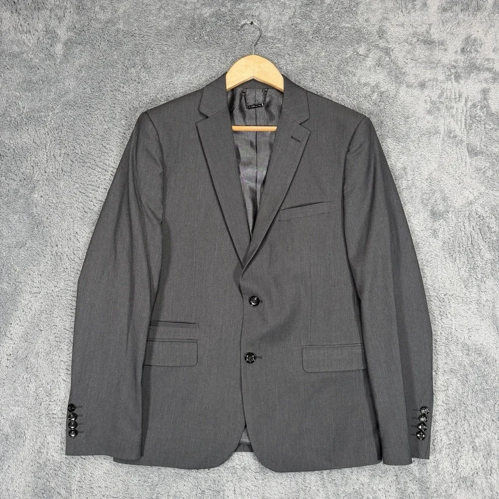 Lief Horsens‎ Blazer Mens 40R Gray Viscose Blend Stretch Jacket Sport Coat